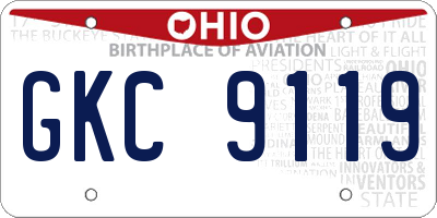 OH license plate GKC9119
