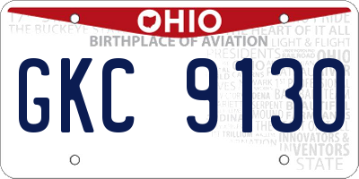OH license plate GKC9130