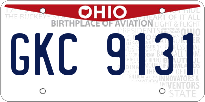 OH license plate GKC9131