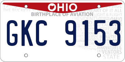 OH license plate GKC9153