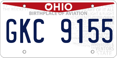 OH license plate GKC9155