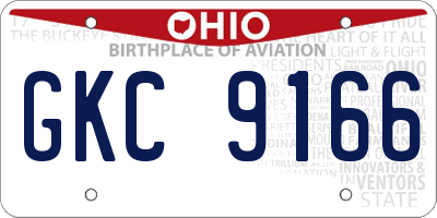 OH license plate GKC9166