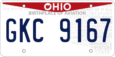 OH license plate GKC9167