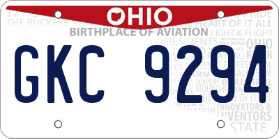 OH license plate GKC9294