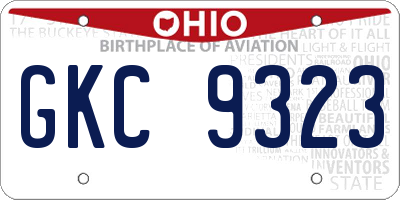 OH license plate GKC9323