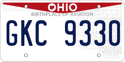 OH license plate GKC9330