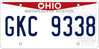 OH license plate GKC9338