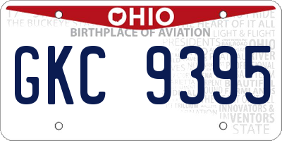 OH license plate GKC9395