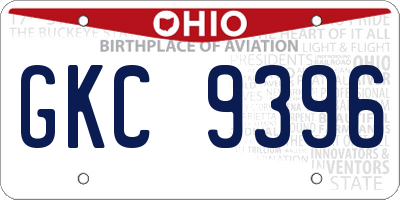 OH license plate GKC9396
