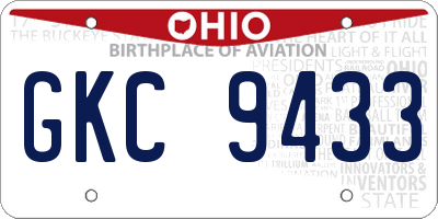 OH license plate GKC9433