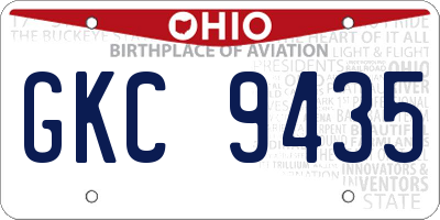 OH license plate GKC9435