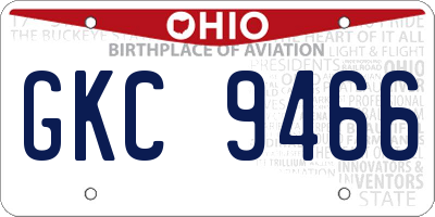 OH license plate GKC9466