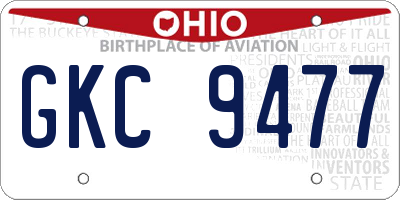 OH license plate GKC9477