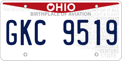 OH license plate GKC9519