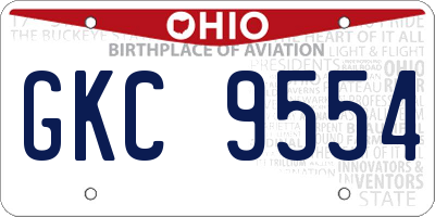 OH license plate GKC9554
