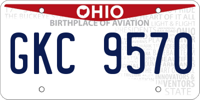 OH license plate GKC9570