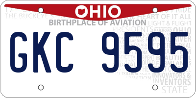 OH license plate GKC9595