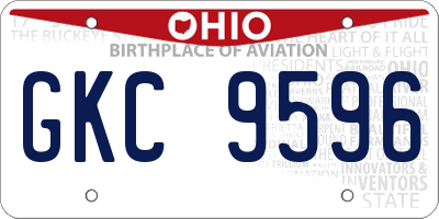 OH license plate GKC9596
