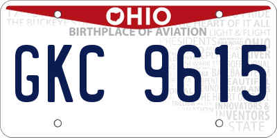 OH license plate GKC9615