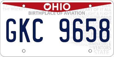 OH license plate GKC9658