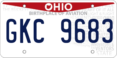 OH license plate GKC9683