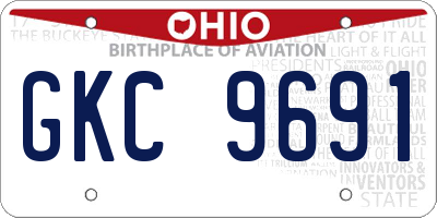 OH license plate GKC9691