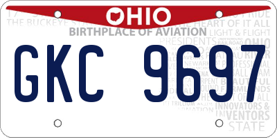 OH license plate GKC9697