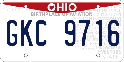 OH license plate GKC9716