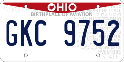 OH license plate GKC9752