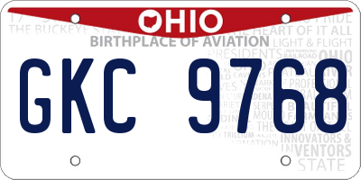 OH license plate GKC9768