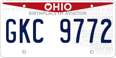 OH license plate GKC9772