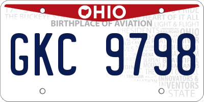 OH license plate GKC9798