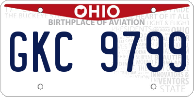 OH license plate GKC9799