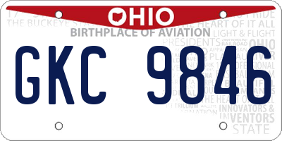 OH license plate GKC9846