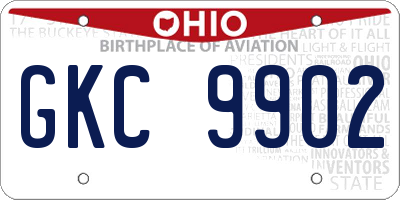 OH license plate GKC9902