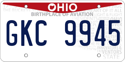 OH license plate GKC9945