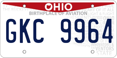 OH license plate GKC9964