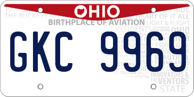 OH license plate GKC9969