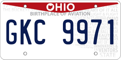 OH license plate GKC9971