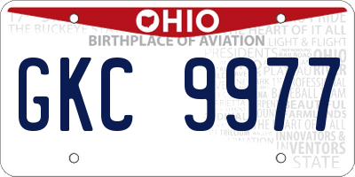 OH license plate GKC9977