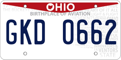 OH license plate GKD0662