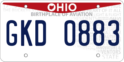 OH license plate GKD0883