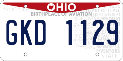 OH license plate GKD1129