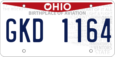 OH license plate GKD1164