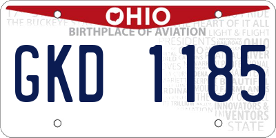 OH license plate GKD1185