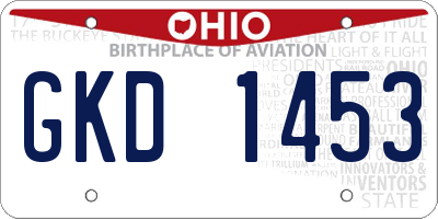 OH license plate GKD1453