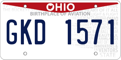 OH license plate GKD1571