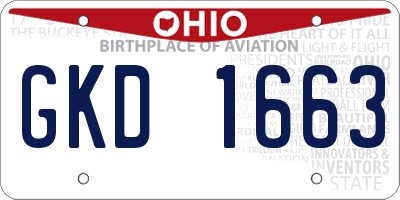 OH license plate GKD1663