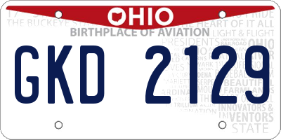 OH license plate GKD2129