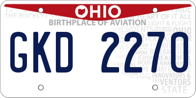 OH license plate GKD2270